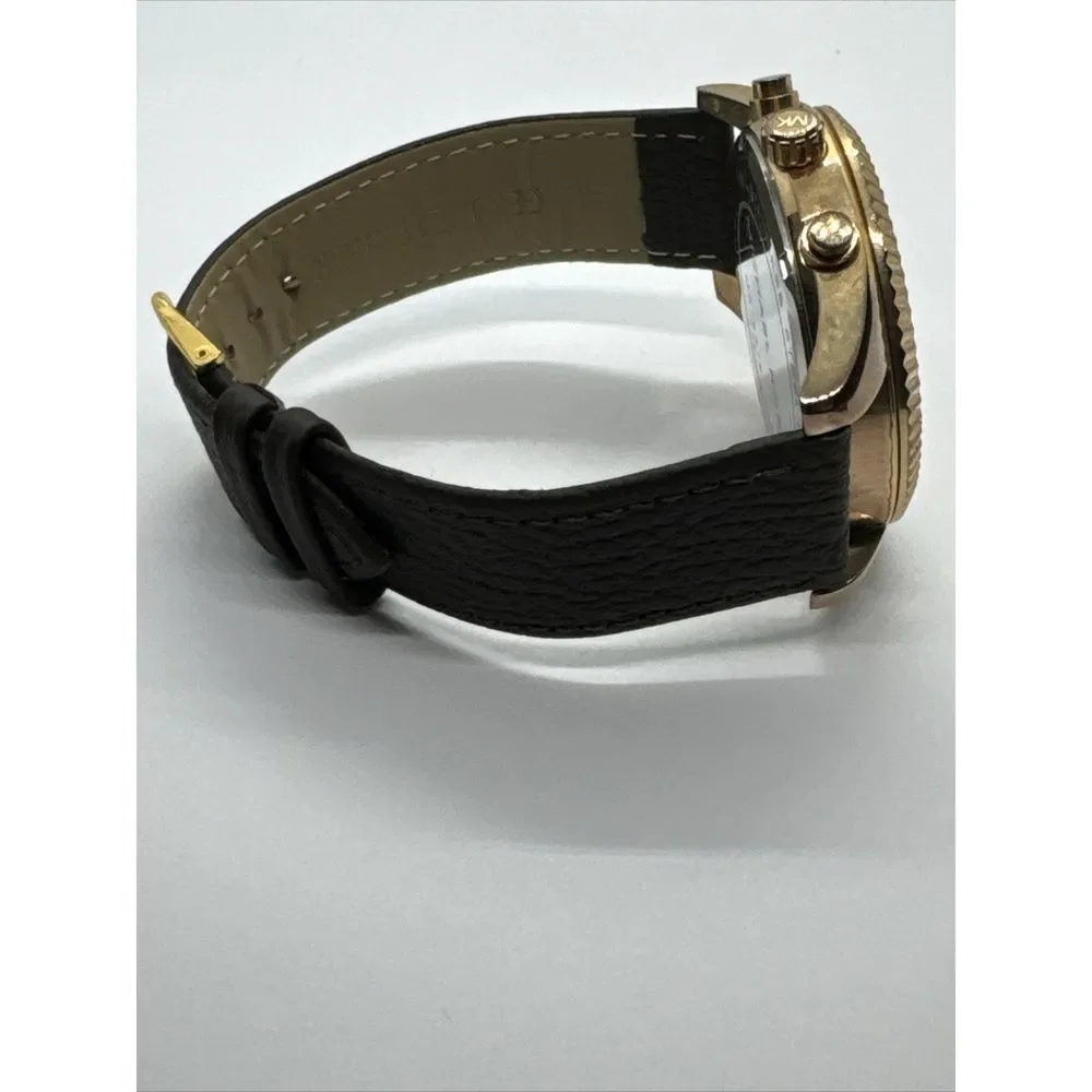 Michael Kors Lexington MK8319 Mens Brown Leather Analog Dial Quartz Watch JNA810